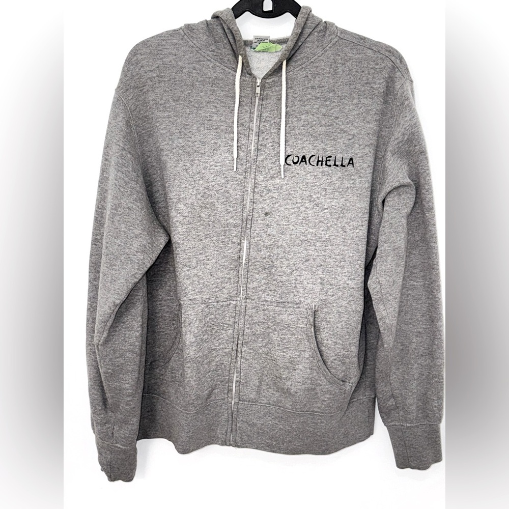 Vintage Coachella Music Festival hooded sweater. Full zip.